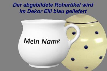 Mollytasse mit Schrift Elli blau