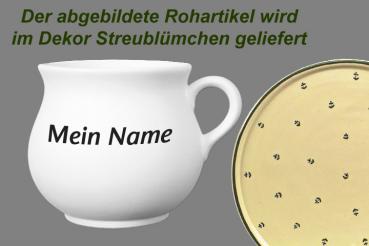 Mollytasse mit Schrift Streublume