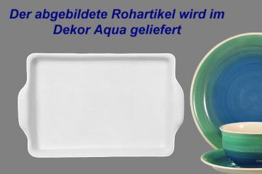 Platte 19 eckig Aqua