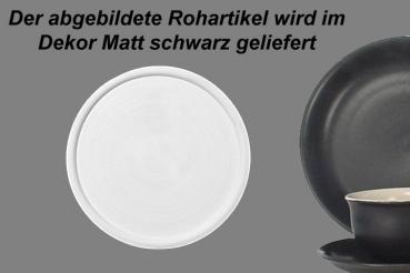 Platte 20 rund matt schwarz