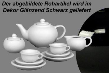 Puppenservice glänzend schwarz