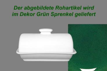 Rollenbutterdose grün Sprenkel