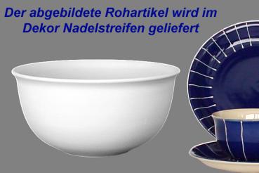 Salatschüssel 21 Nadelstreifen blau