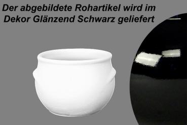 Schmalztopf 250 ml glänzend schwarz