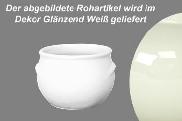 Schmalztopf 250 ml glänzend weiß