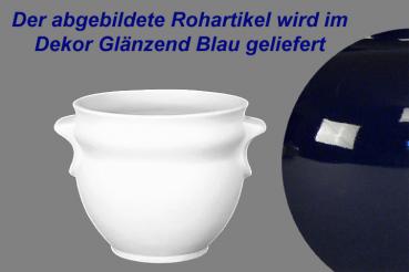 Schmalztopf glänzend blau