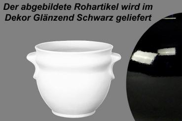 Schmalztopf glänzend schwarz