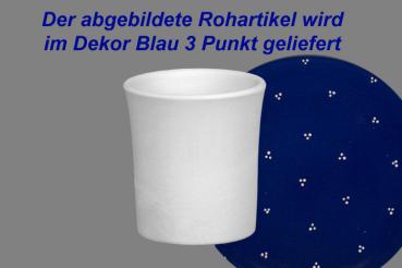 Schnaps-/Eierbecher blau 3 Punkt