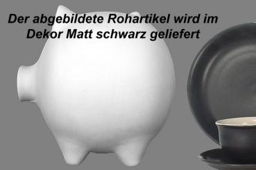 Sparschwein groß matt schwarz