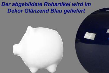 Sparschwein klein glänz. blau