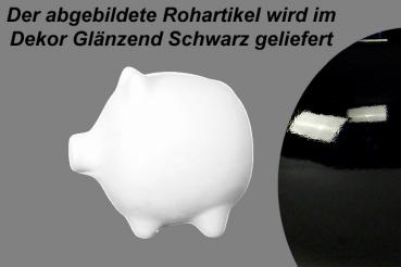 Sparschwein mittel glänzend schwarz