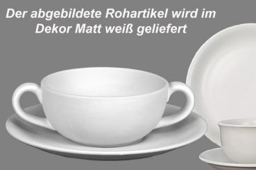 Suppentasse komplett matt weiß