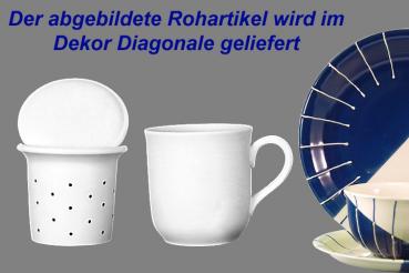 Teebecher mit Sieb und Deckel Diagonale