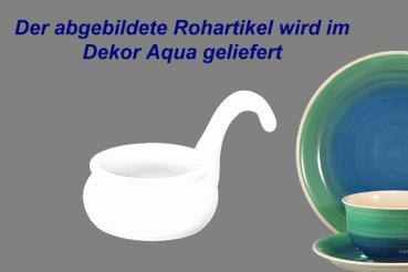 Teelicht mit Henkel Aqua