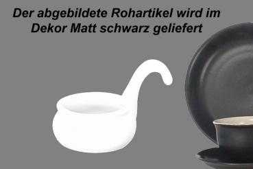 Teelicht mit Henkel matt schwarz