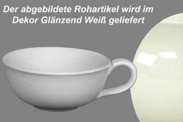 Teeschale glänzend weiß