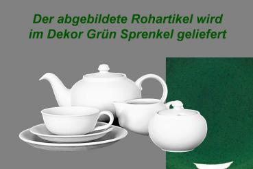 Teeservice 15-teilig grün Sprenkel