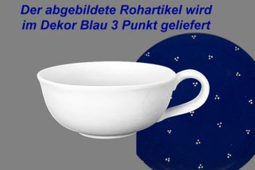 Teetasse Roxi groß blau 3 Punkt