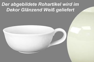 Teetasse Roxi groß glänzend weiß