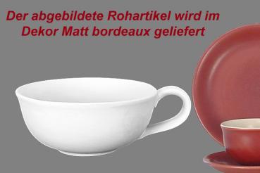 Teetasse Roxi groß matt bordeaux