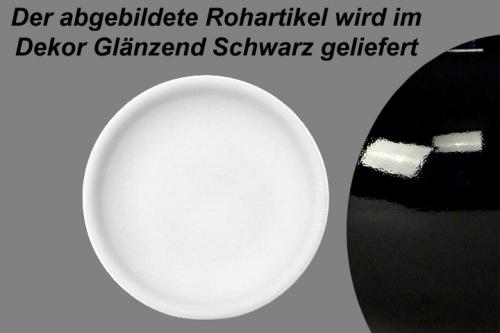 Dessertteller 19 glänzend schwarz