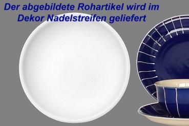 Teller 29 flach Nadelstreifen blau