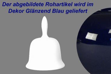 Tischglocke groß glänzend blau