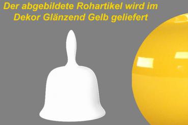 Tischglocke groß glänzend gelb