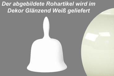 Tischglocke groß glänzend weiß