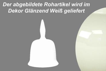 Tischglocke klein glänzend weiß