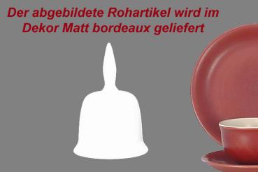 Tischglocke klein matt bordeaux