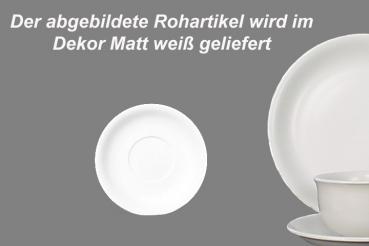 Untertasse Becher matt weiß