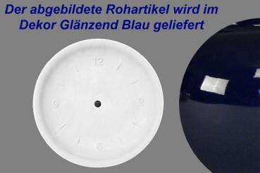 Wanduhr glänzend blau