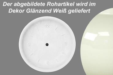 Wanduhr glänzend weiß