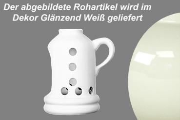 Windlicht glänzend weiß