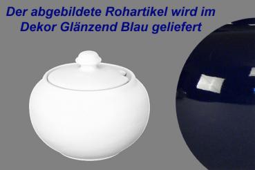 Zuckerdose glänzend blau