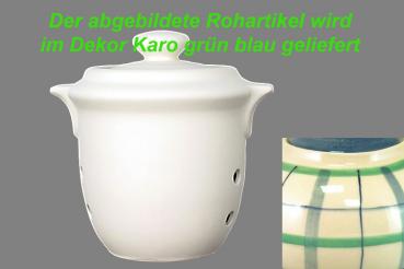 Zwiebeltopf 3,0 karo grün-blau