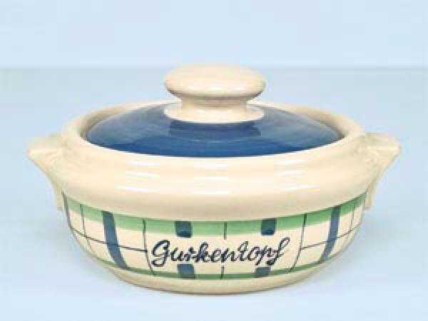 Gurkentopf karo grün-blau