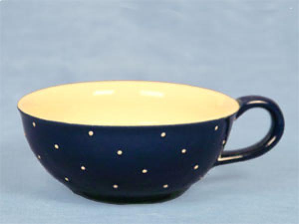 Teetasse Roxi groß blau 1 Punkt