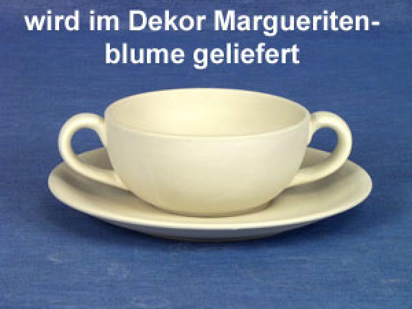 Suppentasse komplett Dekor Margueritenblume