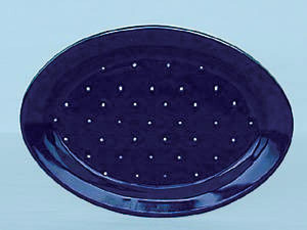 Platte 29 oval blau 1 Punkt