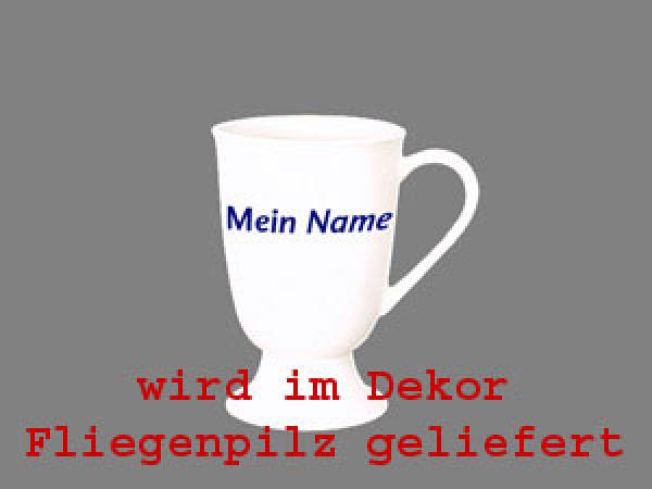 Fußtasse mit Schrift Fliegenpilz