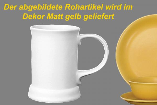 Bierkrug 0,3 l matt gelb