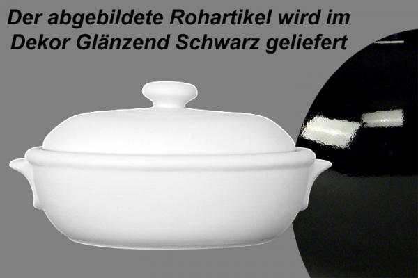 Brottopf groß glänzend schwarz