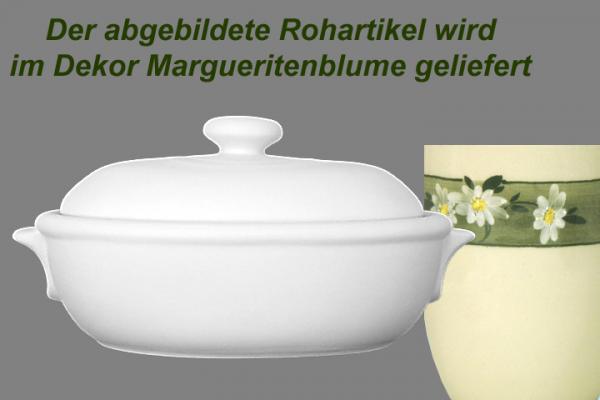 Brottopf groß Dekor Margueritenblume