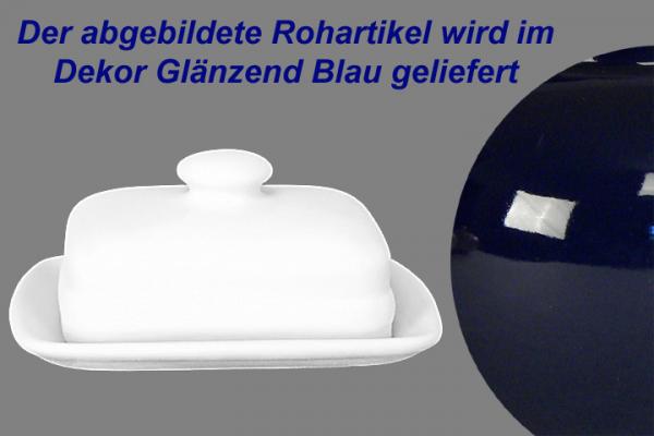 Butterdose glänzend blau