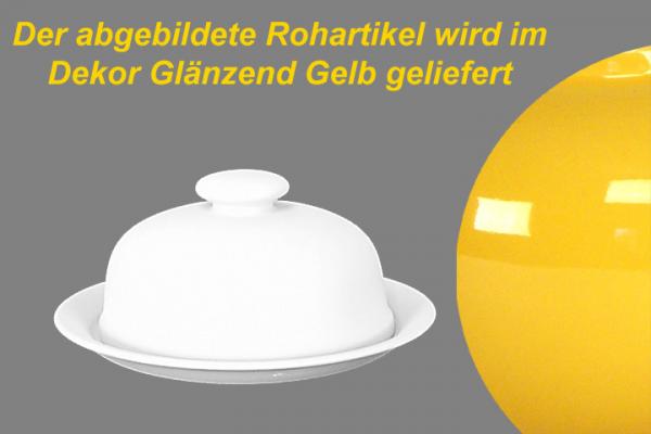 Camembertdose glänzend gelb