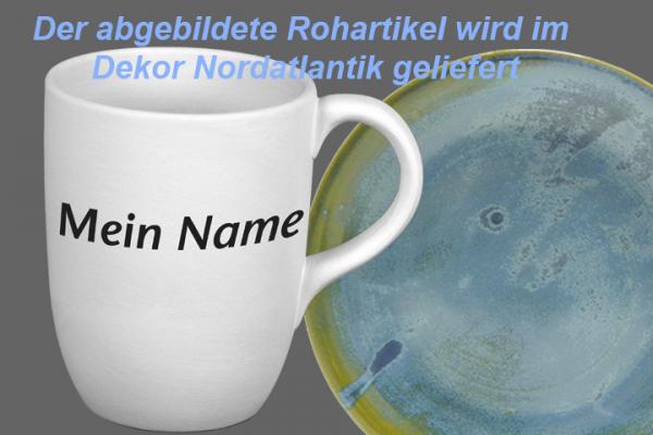 Cappuccino mit Schrift Nordatlantik