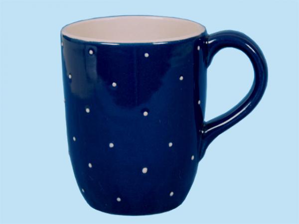 Cappuccinotasse blau 1 Punkt