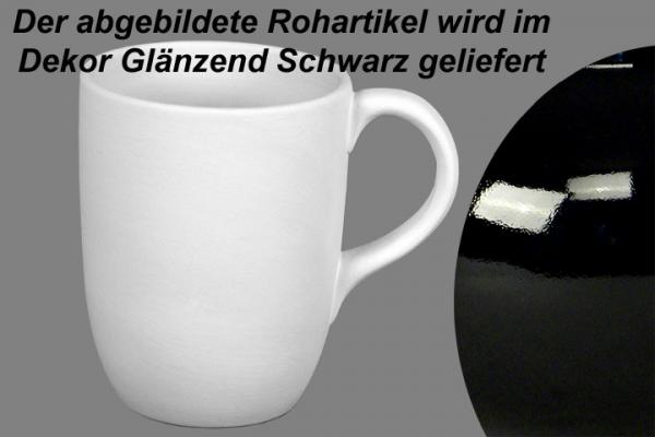 Cappuccinotasse glänzend schwarz